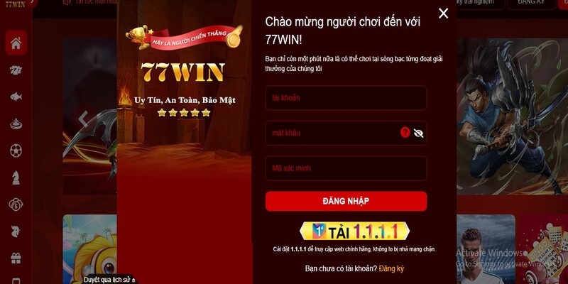 Tận hưởng bộ sưu tập game độc đáo khi đăng nhập 77win